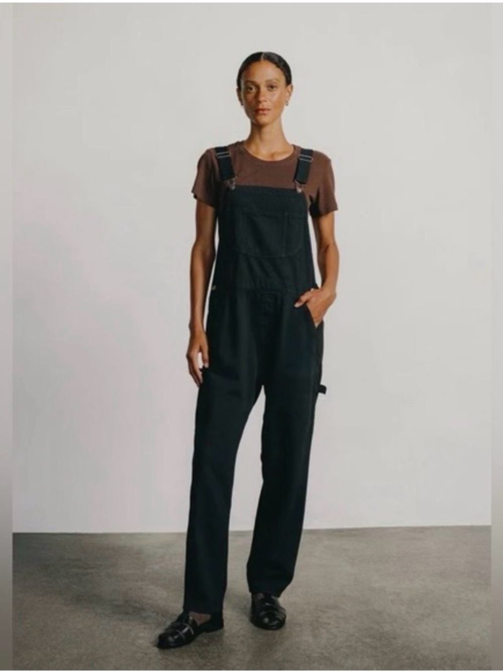 Ozma Women’s Navy  Denim Overalls - Classic Straight Fit M